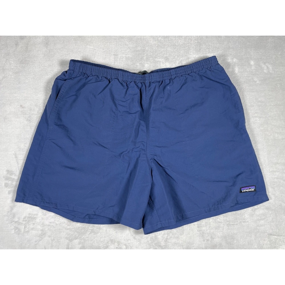 Patagonia Baggies Shorts Men's XL Blue Nylon Swim Trunks Lined Outdoor